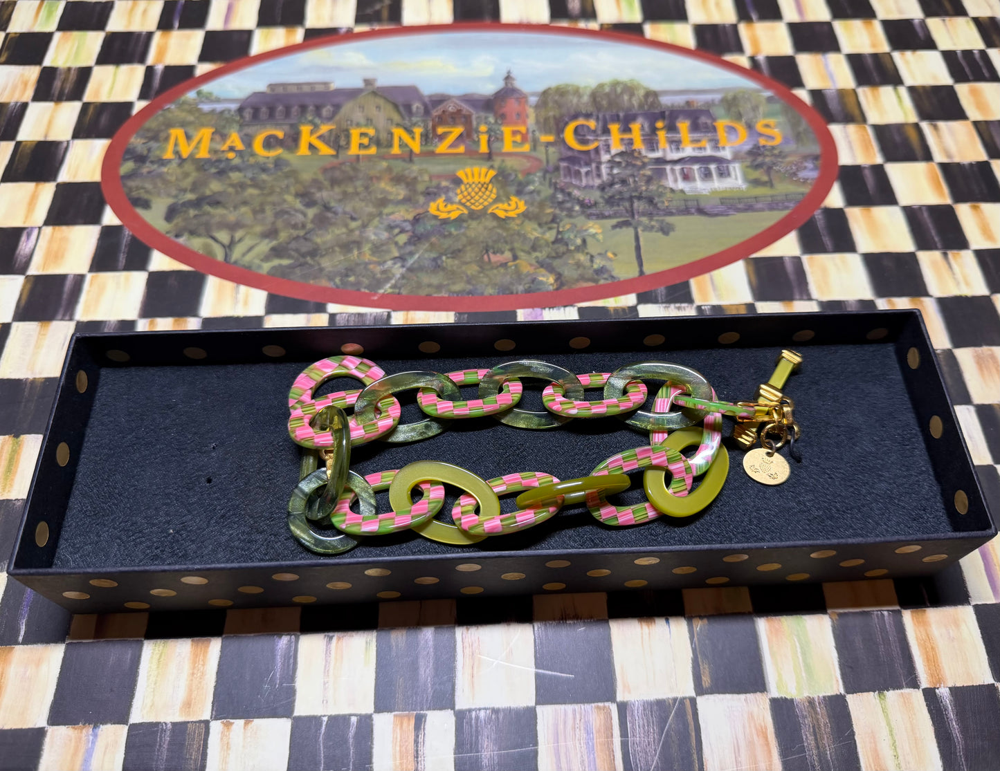 MacKenzie-Childs Tulip Check Bracelet