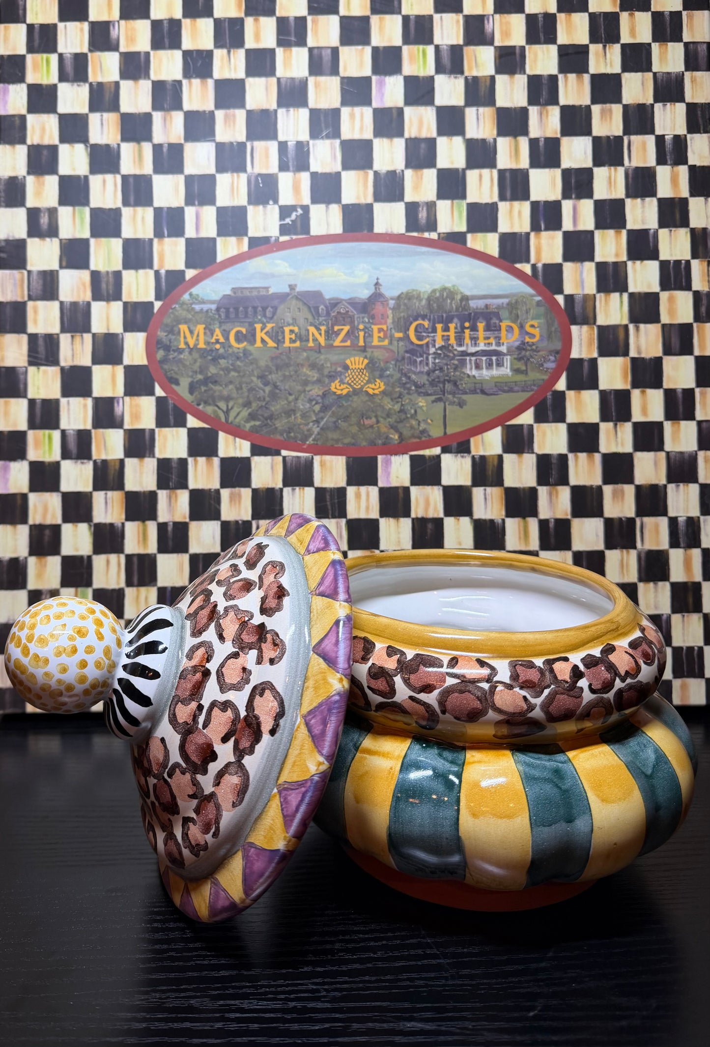 MacKenzie-Childs Leopard Groovy Canister