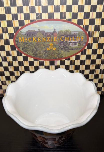 MacKenzie-Childs Leopard 8" Flower Pot Planter