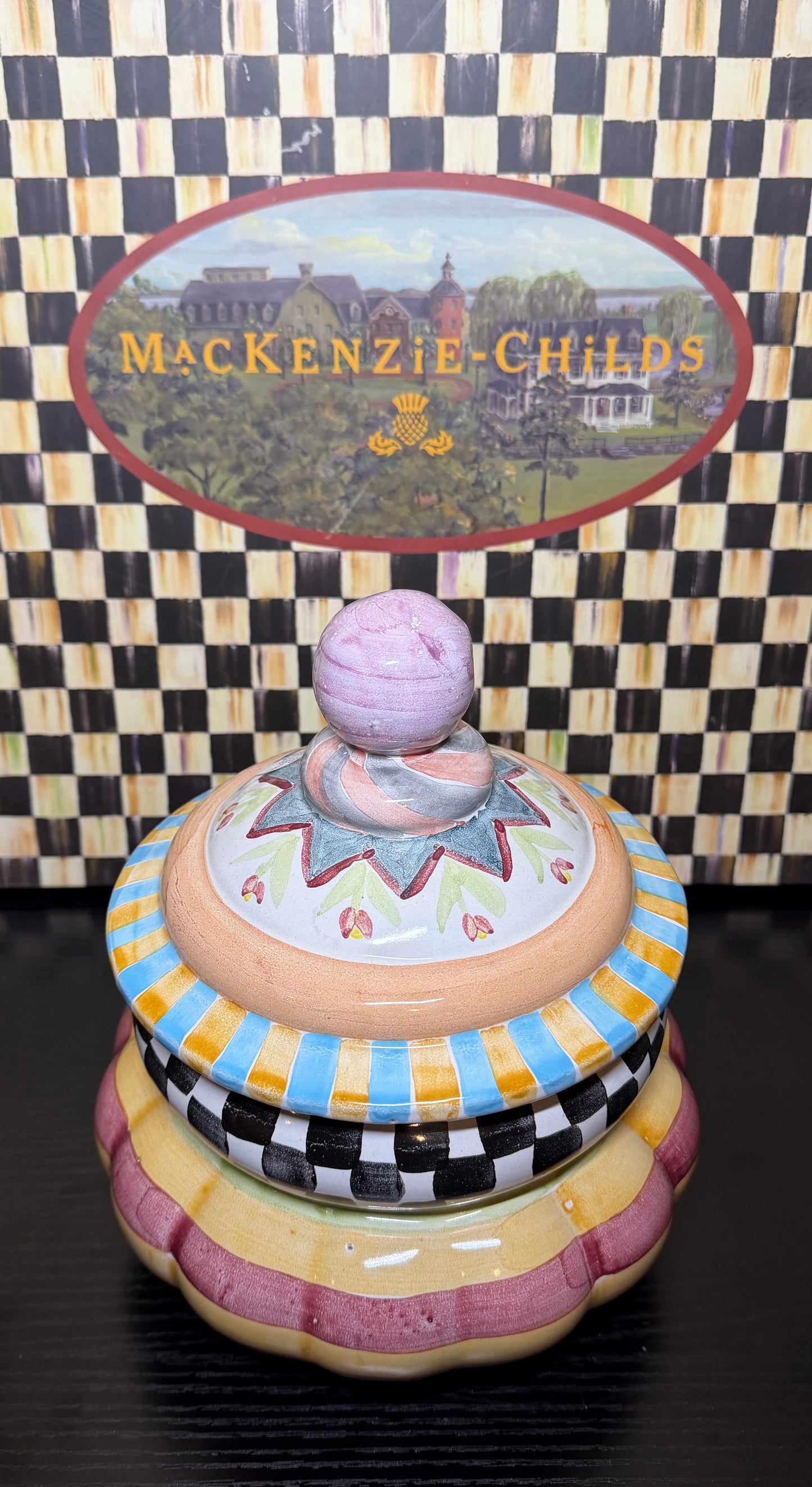 MacKenzie-Childs Taylor Groovy Canister