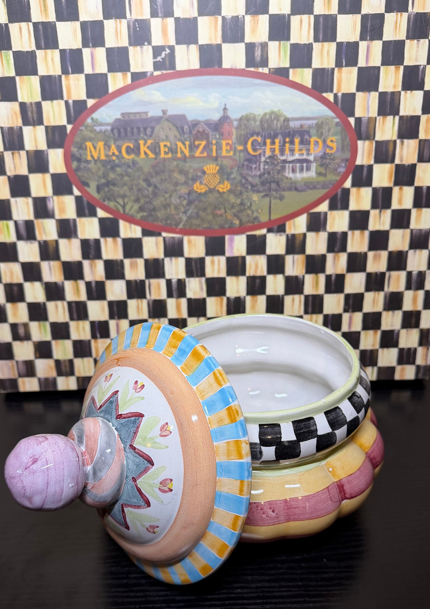 MacKenzie-Childs Taylor Groovy Canister