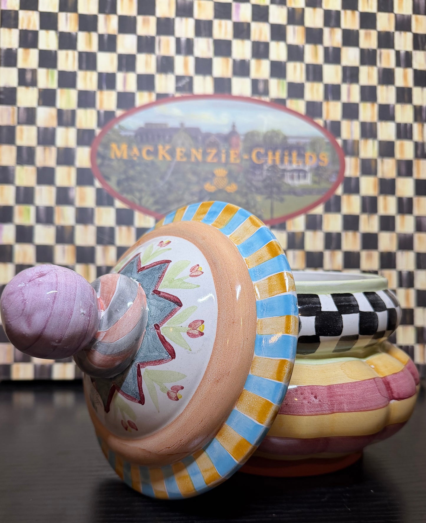 MacKenzie-Childs Taylor Groovy Canister