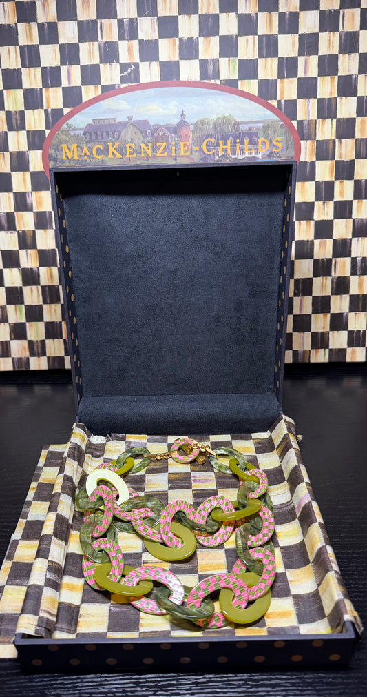 MacKenzie Childs Tulip Liaison Bib Necklace