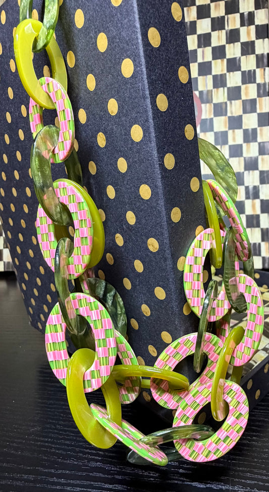 MacKenzie Childs Tulip Liaison Bib Necklace