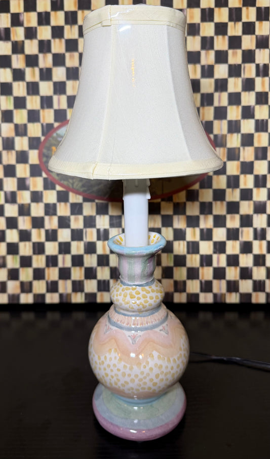 MacKenzie Childs Globe Candlestick Lamp