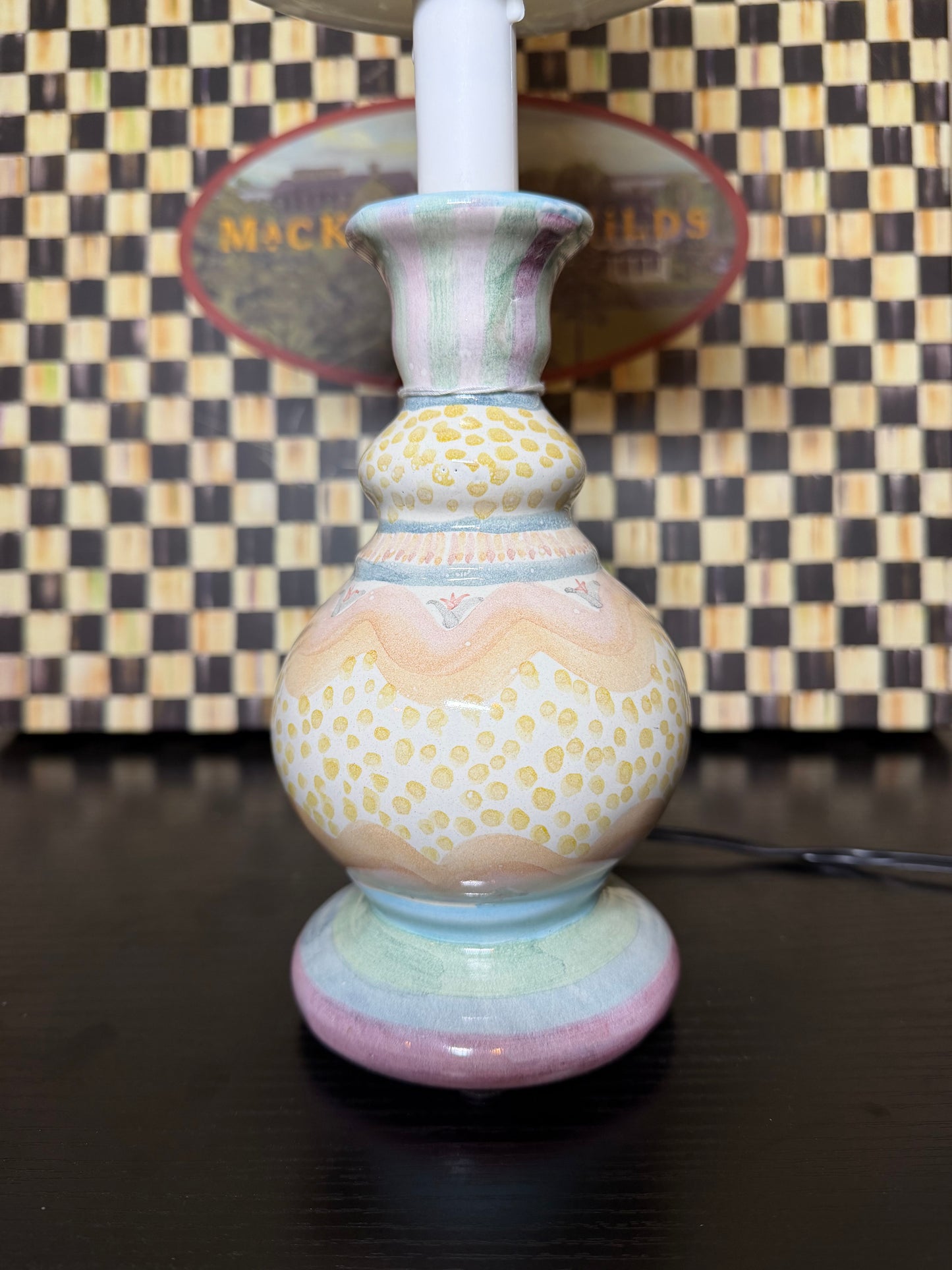MacKenzie-Childs Brittany Globe CS Lamp (with Shade)