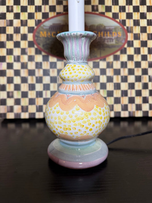 MacKenzie Childs Glove Candlestick Lamp