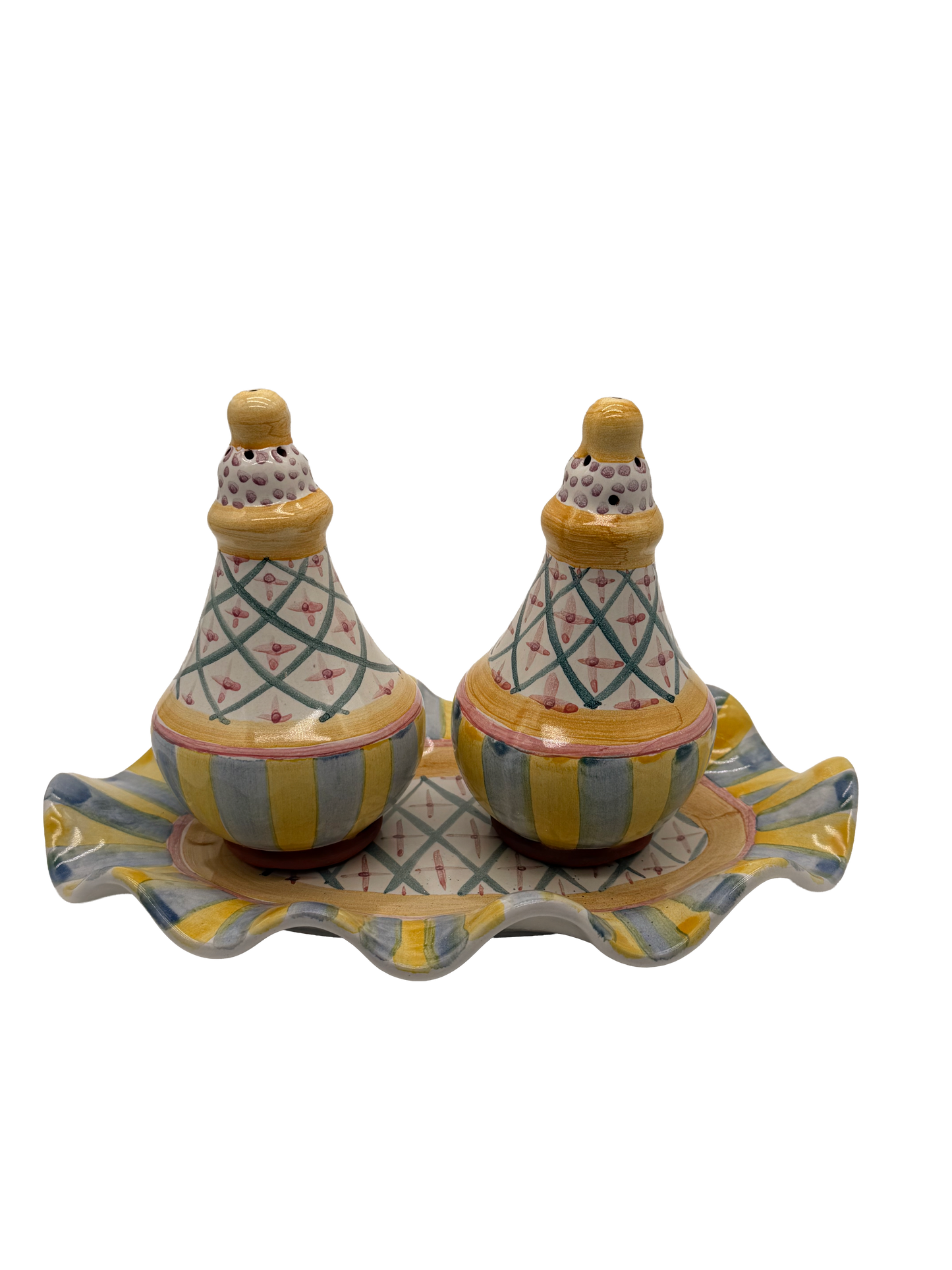 Monet Salt & Pepper Shakers with Tray